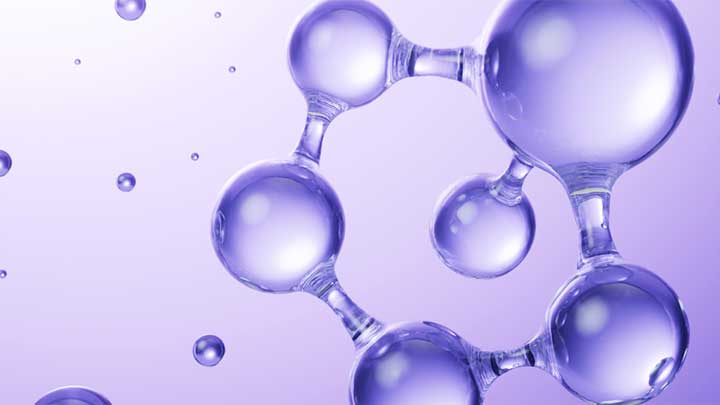 Illustration of transparent molecules.