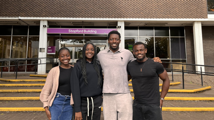 From left to right: Elisha Goma Moukala, Farrah Adegunle, Carl Kulimushi, Meuke Cheta.