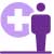 An icon of a person with a medical symbol next to them.