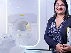 Patient undergoing radiotherapy.