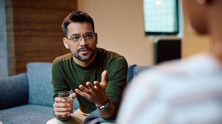 A postgraduate researcher in a counselling session.